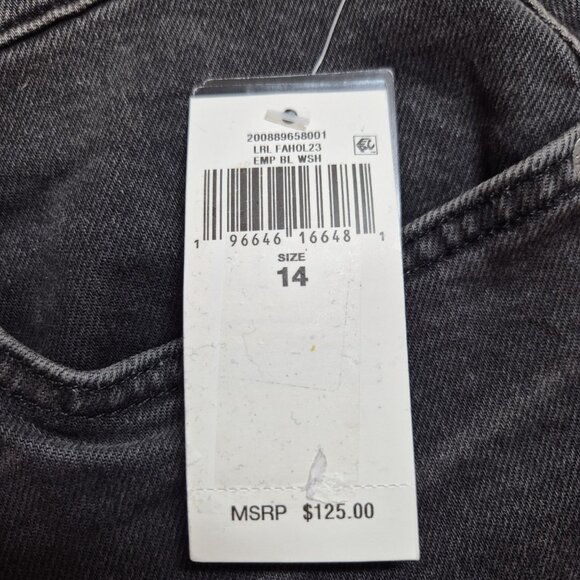 Lauren Ralph Lauren Jeans Womens Size 14 Black High Rise Skinny Ankle Stretch 32 - Picture 8 of 11